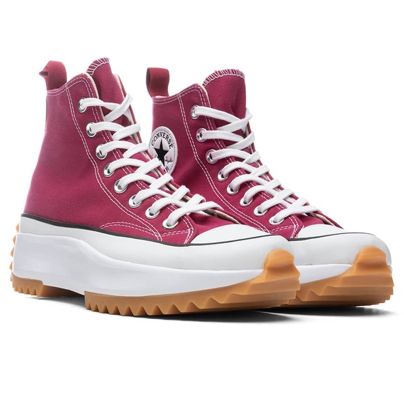 Converse Women's Run Star Hike Hi Midnight Hibiscus Platform Sneakers - Picture 2 of 14